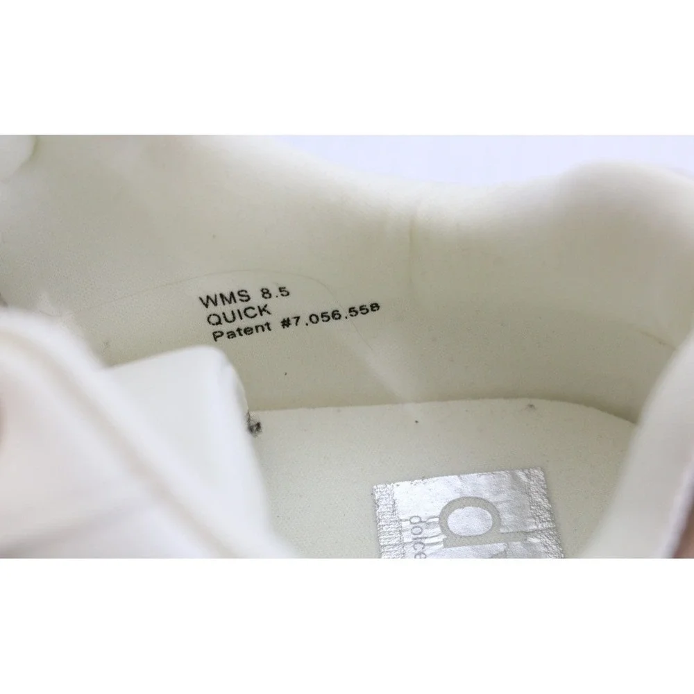 Dolce Vita White Tan Rose Gold Sneakers Size 8.5 Womens Quick Hook & Loop NEW